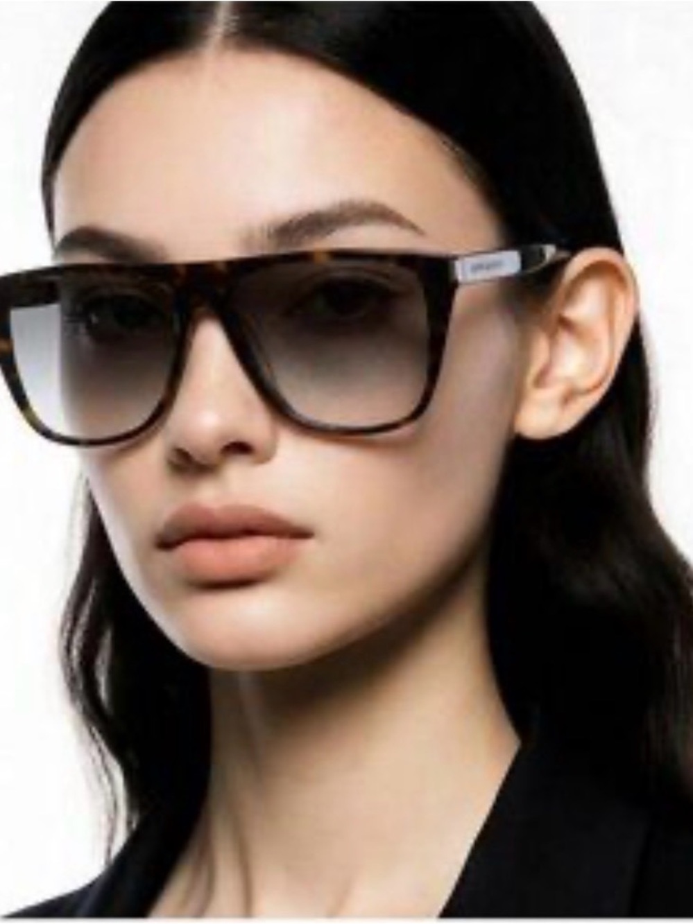 Authentic YSL Women’s Oversized Tortoiseshell Sunglasses